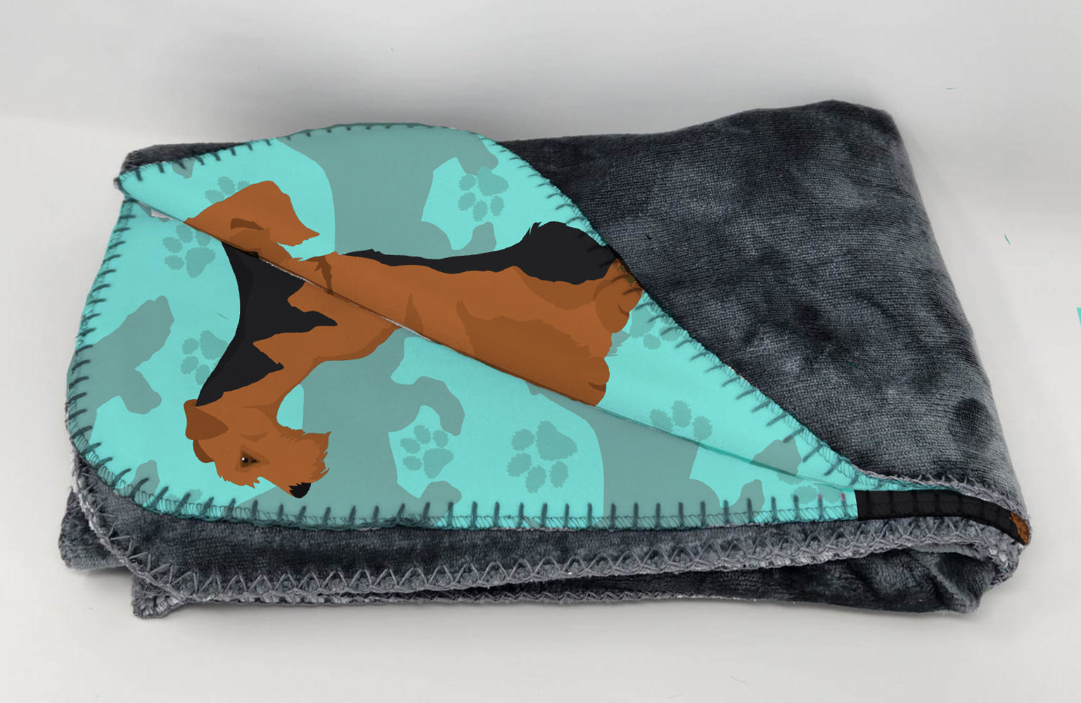 Airedale Terrier Soft Travel Blanket with Bag - the-store.com