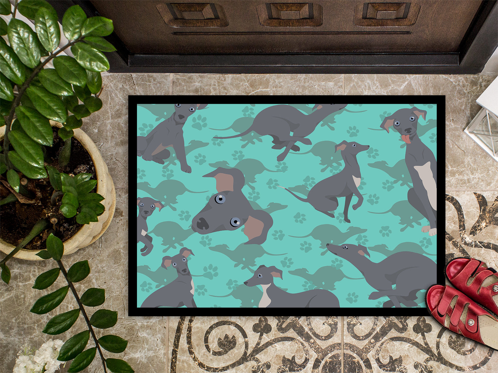 Caroline's Treasures Italian Greyhound Doormat - 24x36 Decorative Floor Mat – Indoor/Outdoor Rug with Artistic Flair