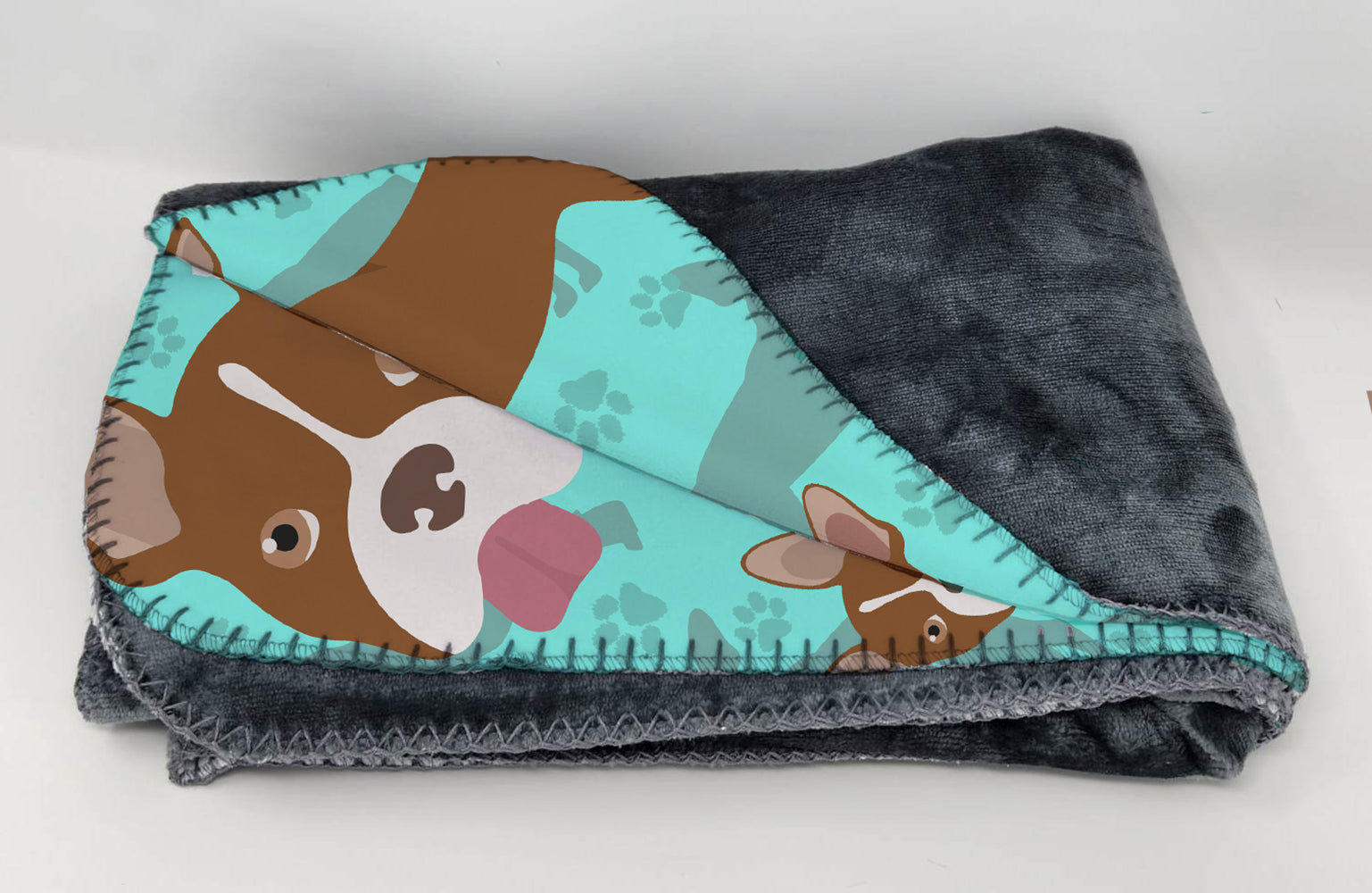 Red Boston Terrier Soft Travel Blanket with Bag - the-store.com