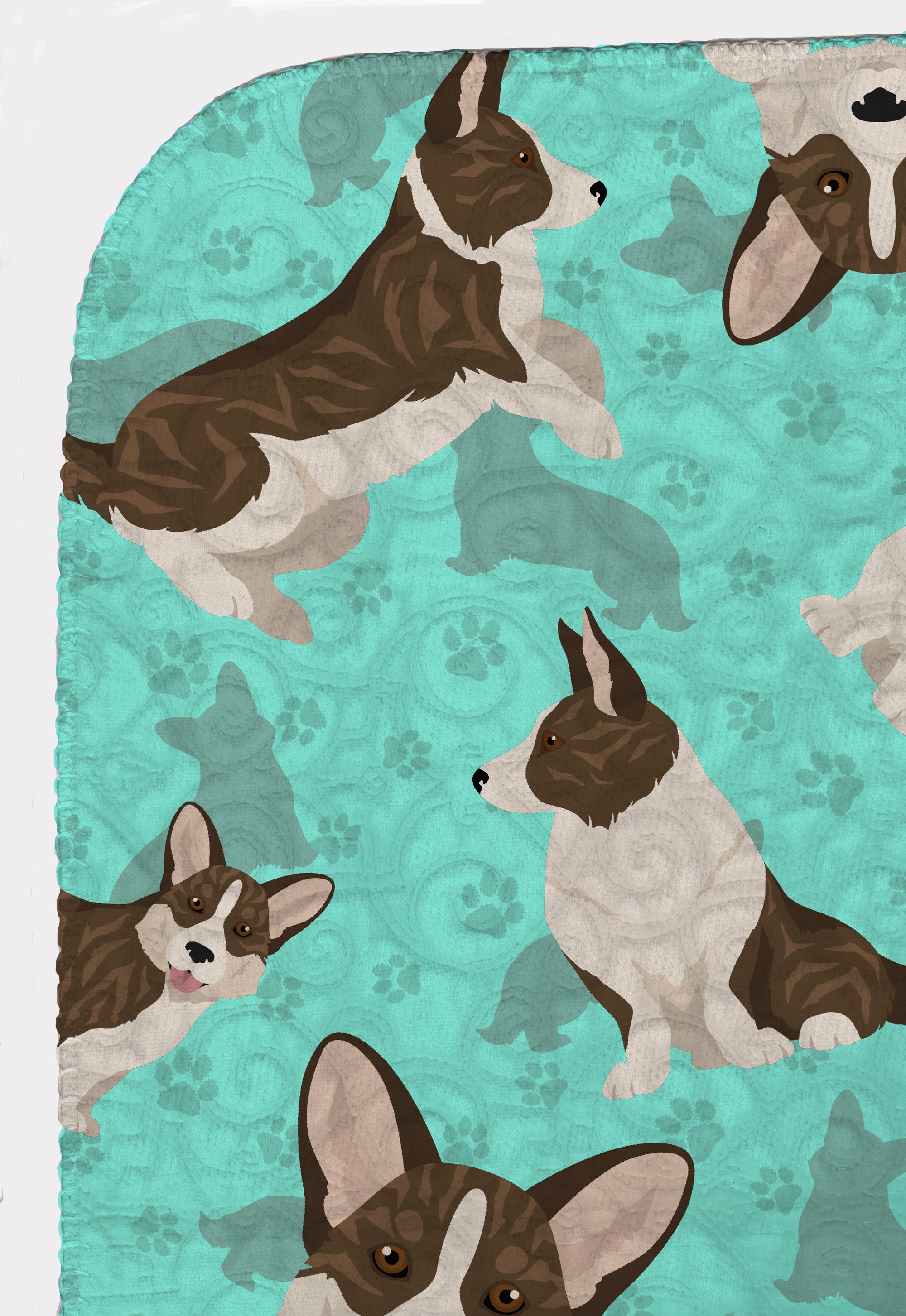 Brindle Cardigan Corgi Quilted Blanket 50x60 - the-store.com
