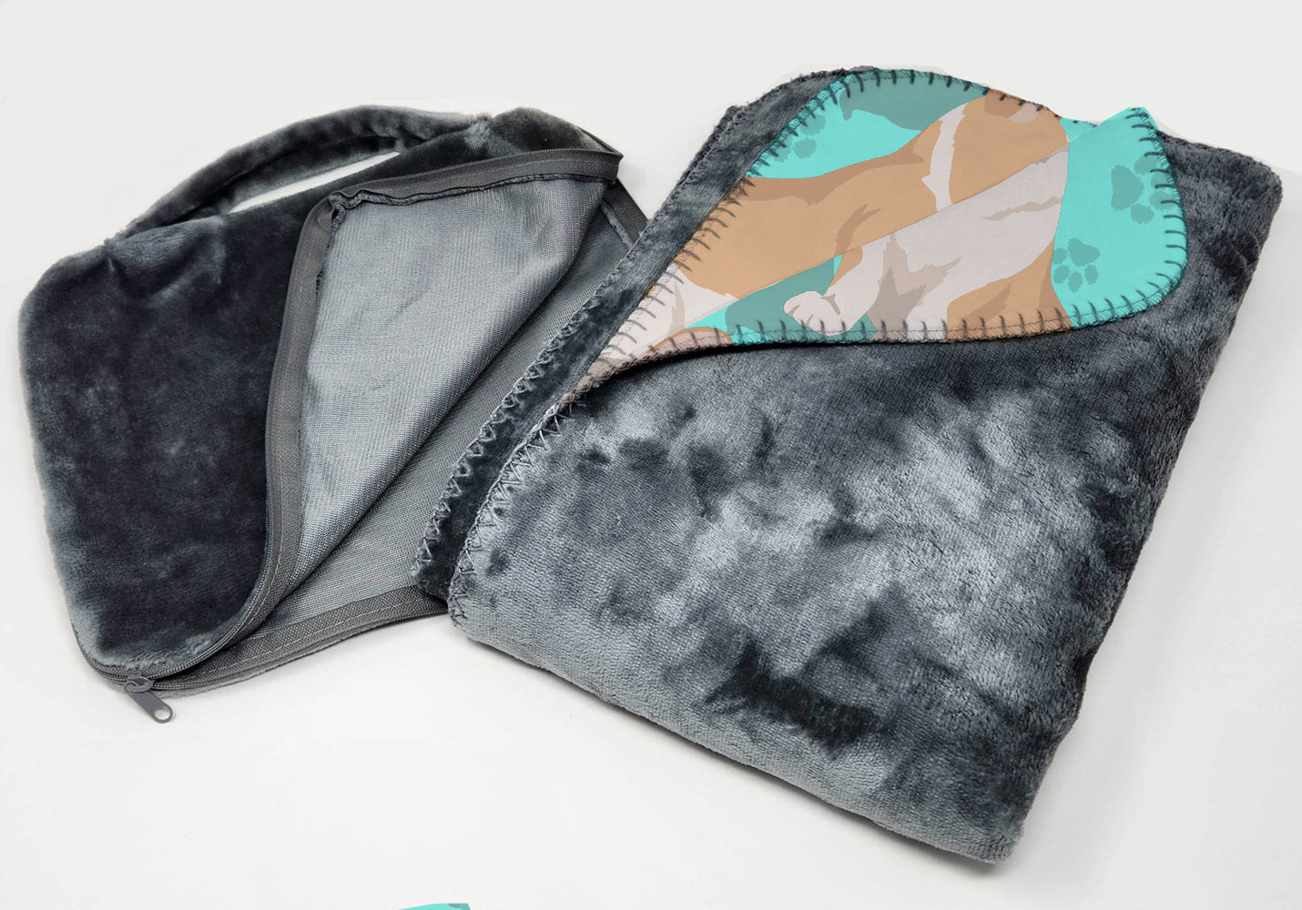 Fawn Cardigan Corgi Soft Travel Blanket with Bag - the-store.com