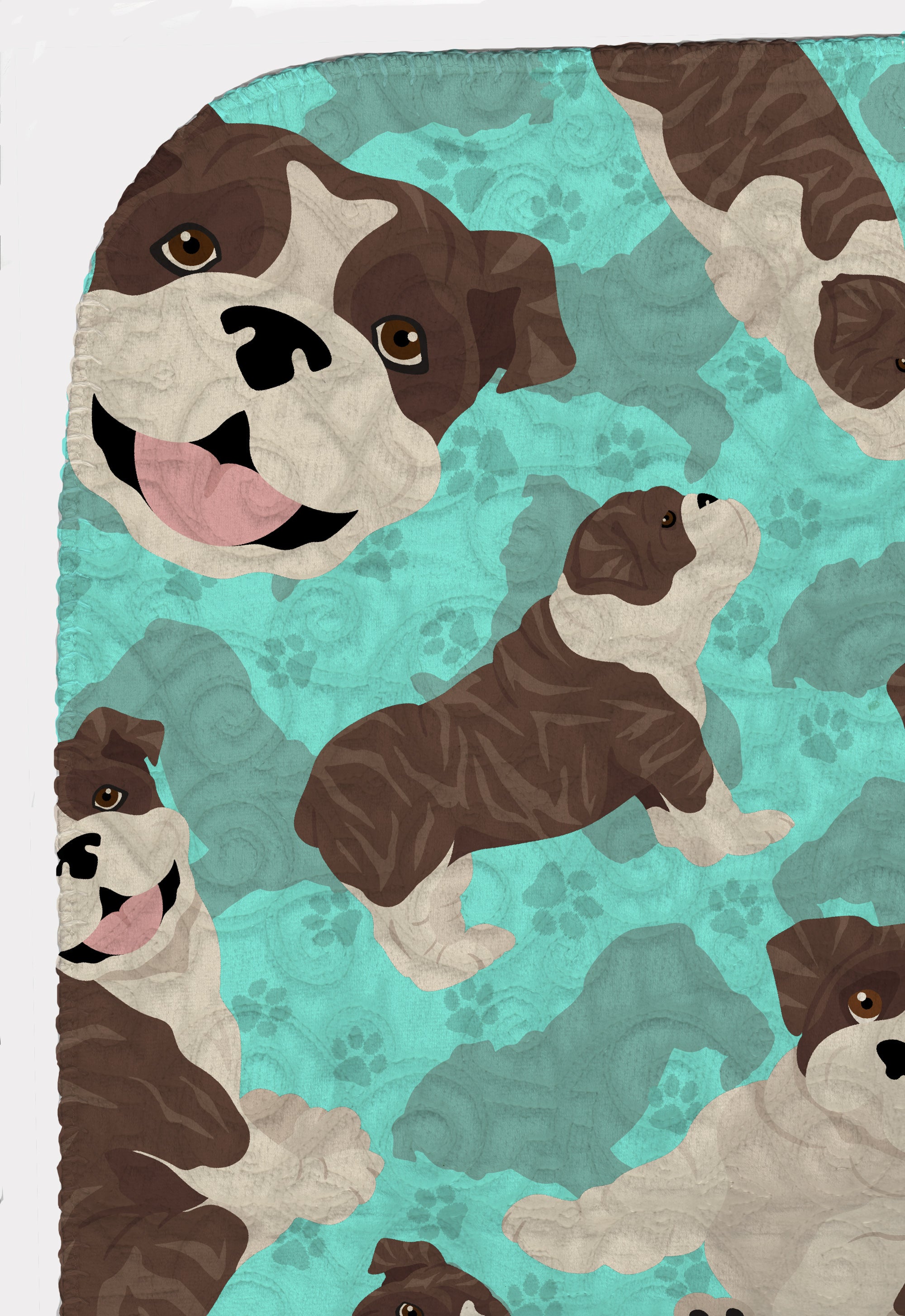 Brindle English Bulldog Quilted Blanket 50x60 - the-store.com
