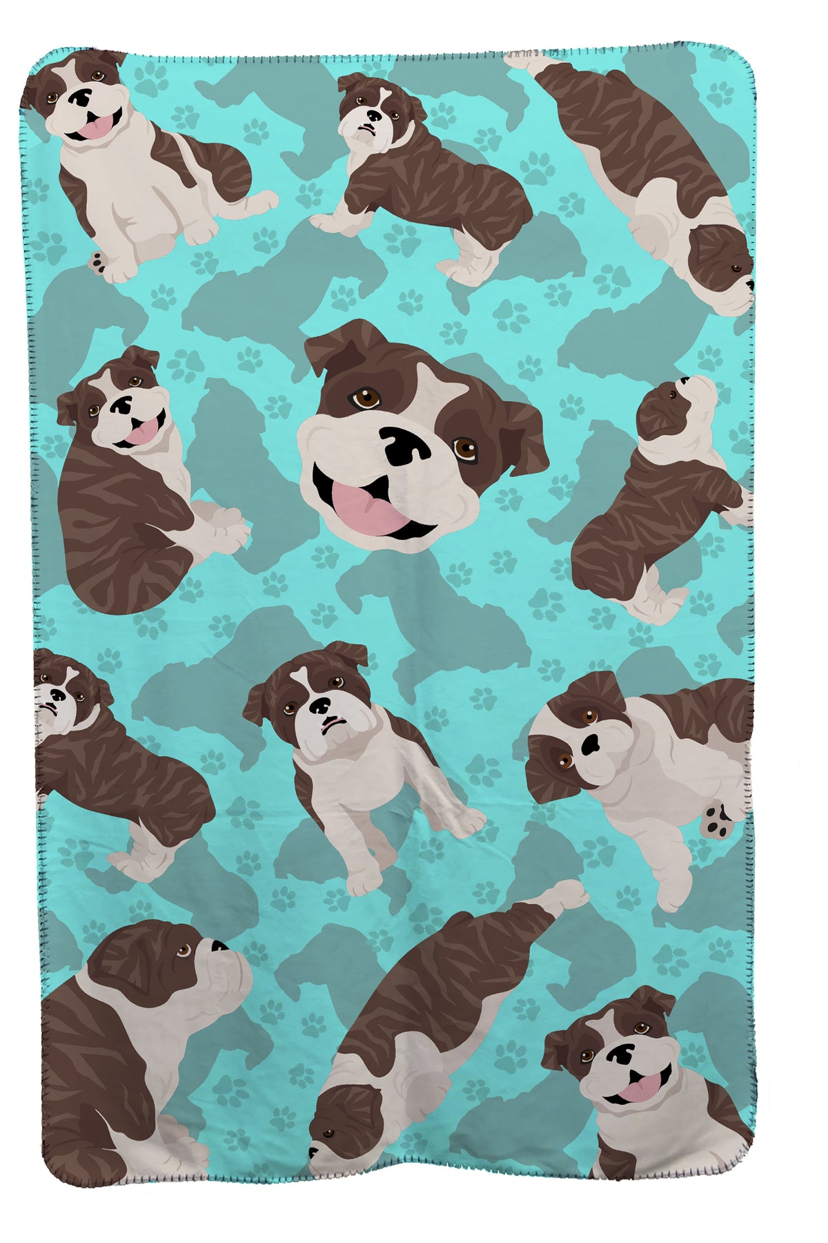 Buy this Brindle English Bulldog Soft Travel Blanket with Bag