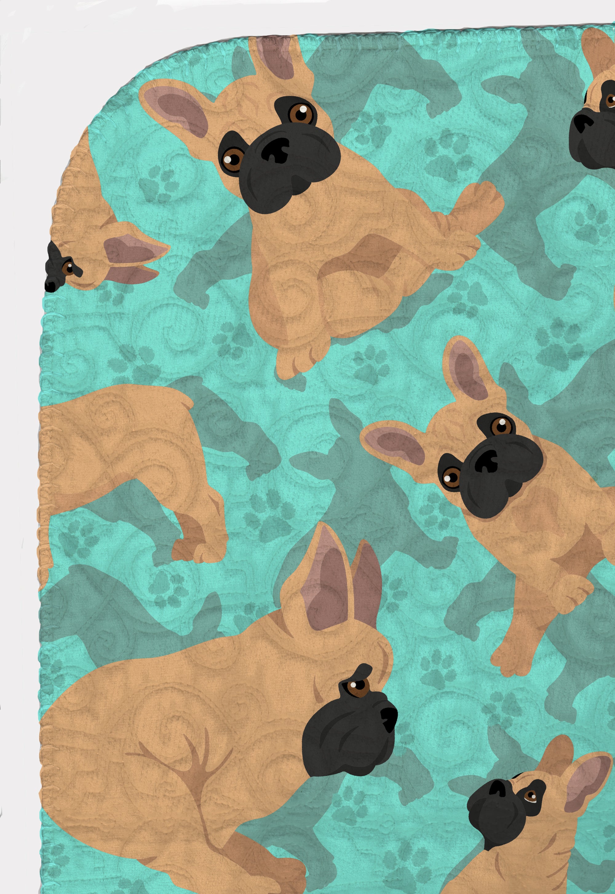 Fawn French Bulldog Quilted Blanket 50x60 - the-store.com