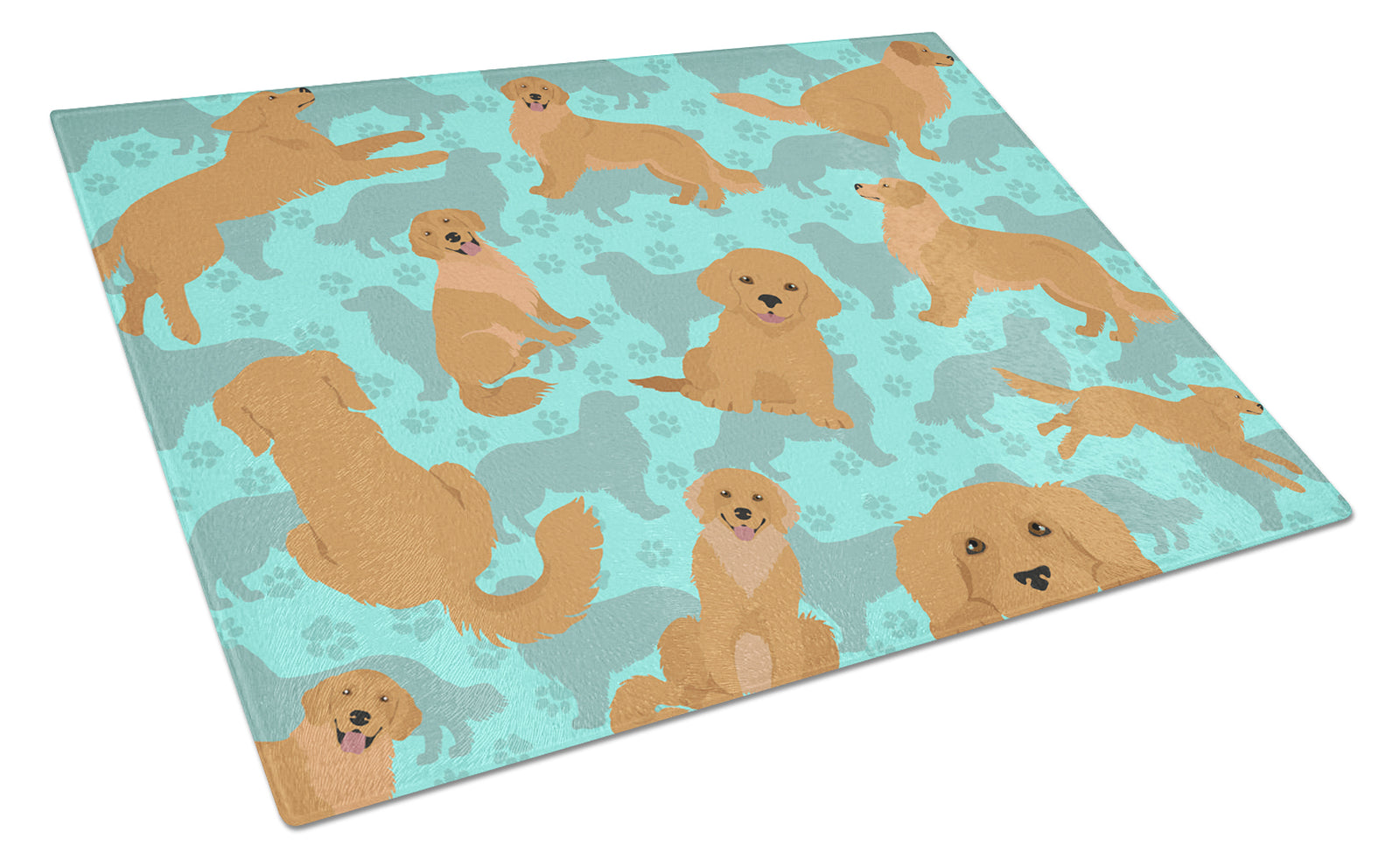Buy this Golden Retriever Glass Cutting Board Large