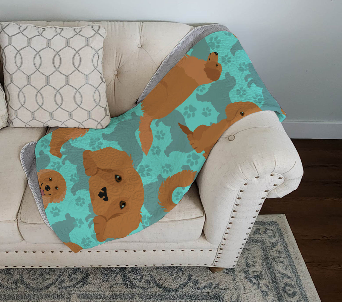 Golden Retriever Quilted Blanket 50x60 - the-store.com