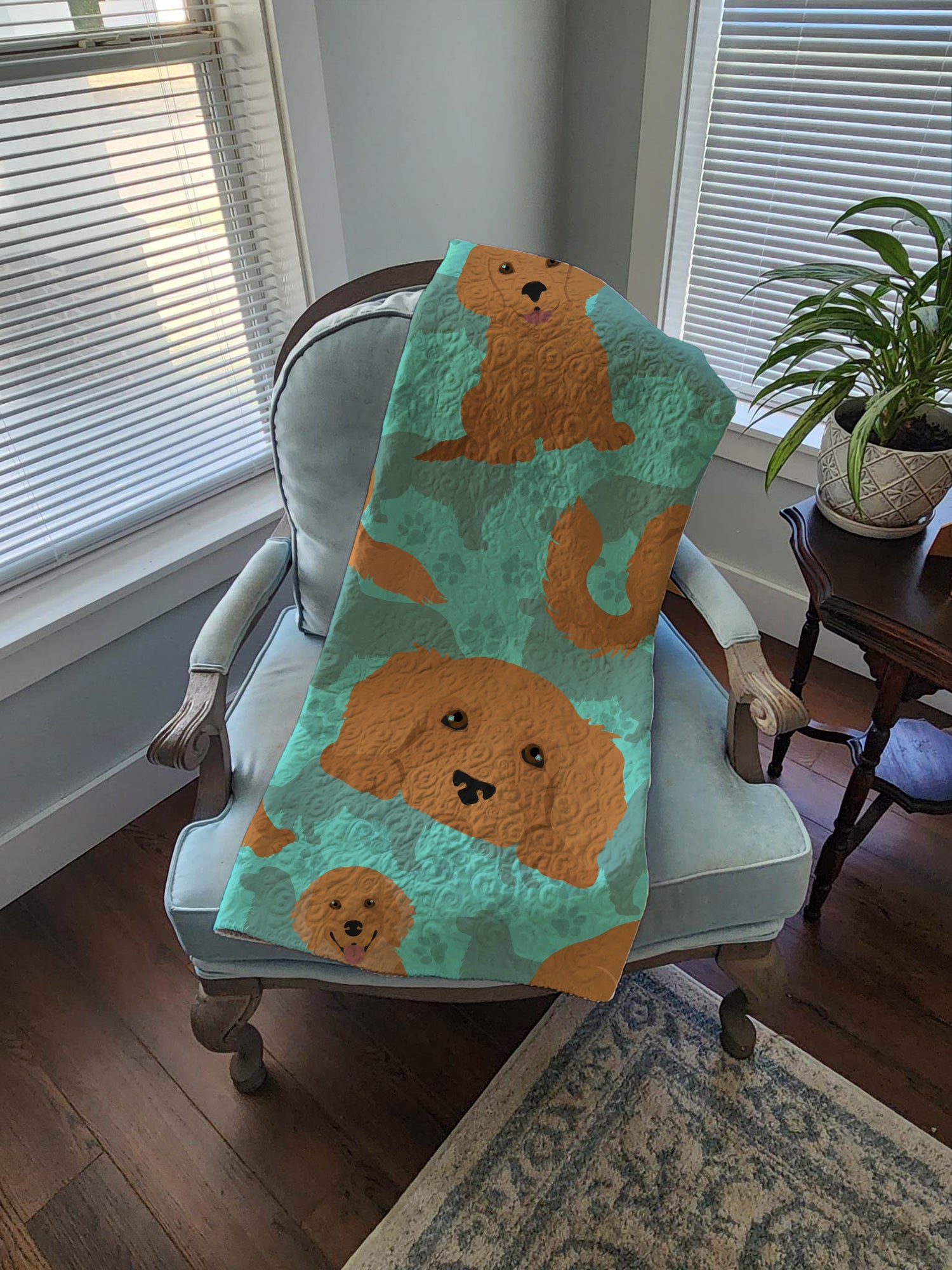 Golden Retriever Quilted Blanket 50x60 - the-store.com