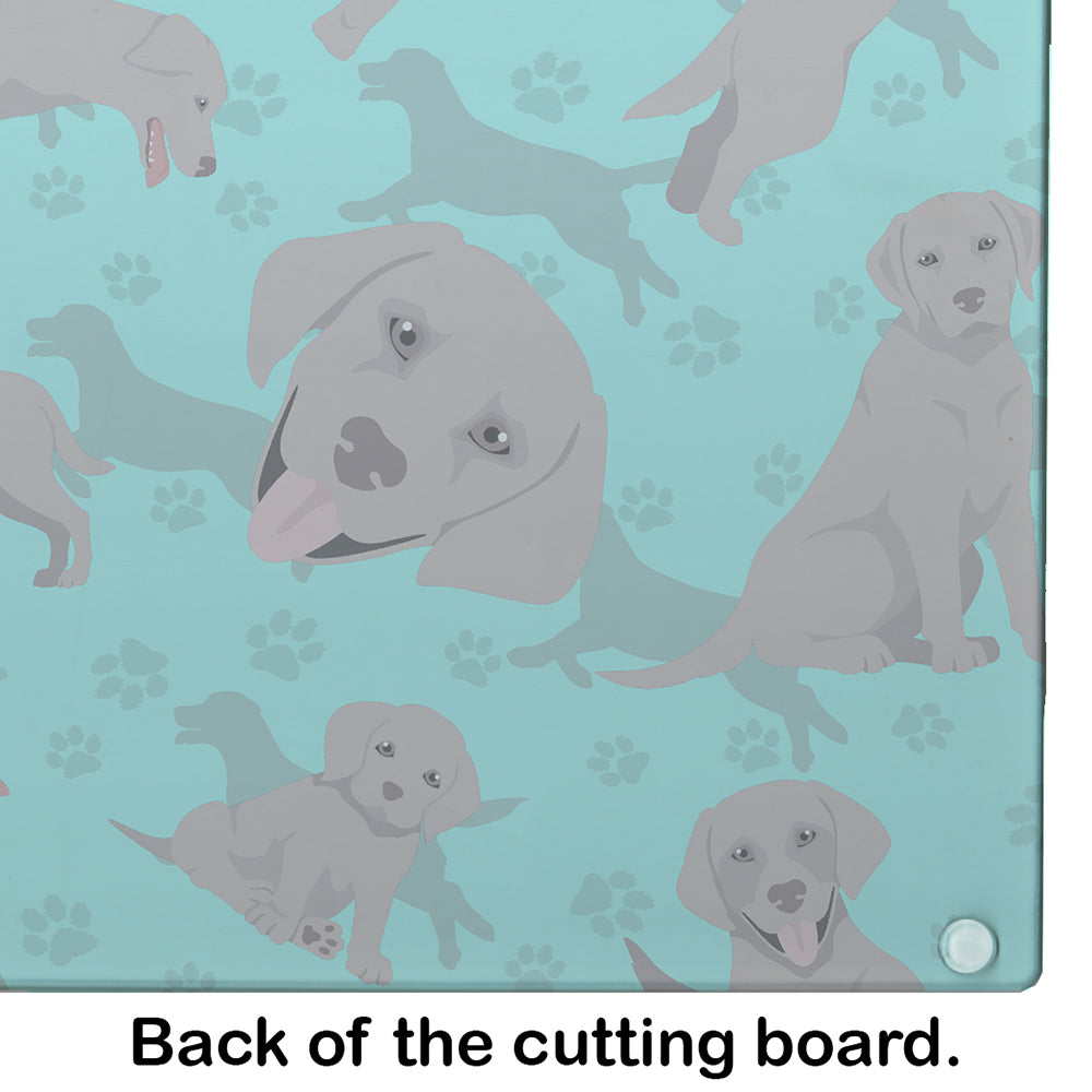 Grey Labrador Retriever Glass Cutting Board Large - the-store.com