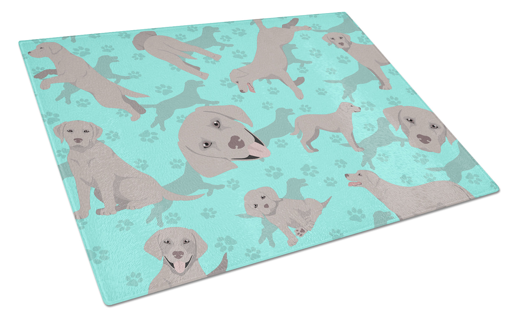 Buy this Grey Labrador Retriever Glass Cutting Board Large