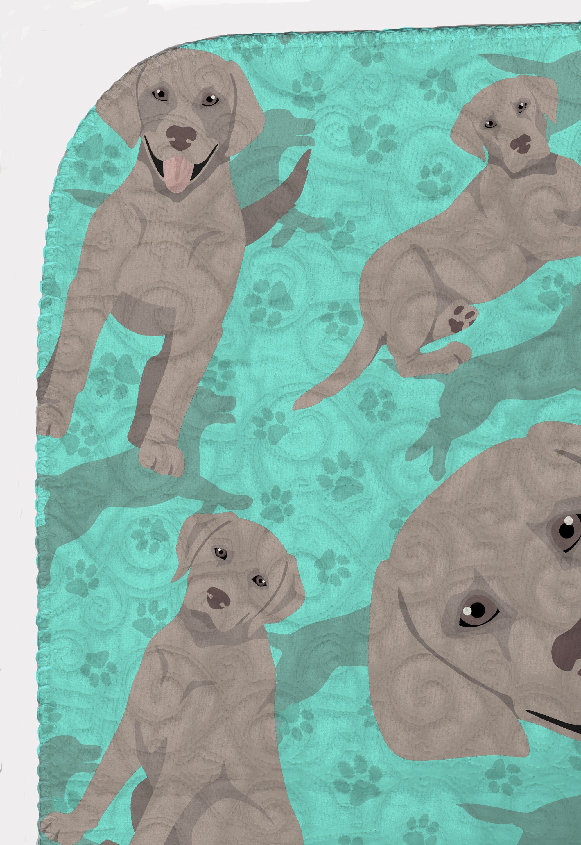 Grey Labrador Retriever Quilted Blanket 50x60 - the-store.com