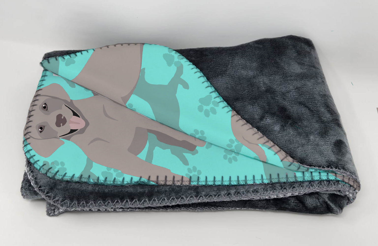 Grey Labrador Retriever Soft Travel Blanket with Bag - the-store.com