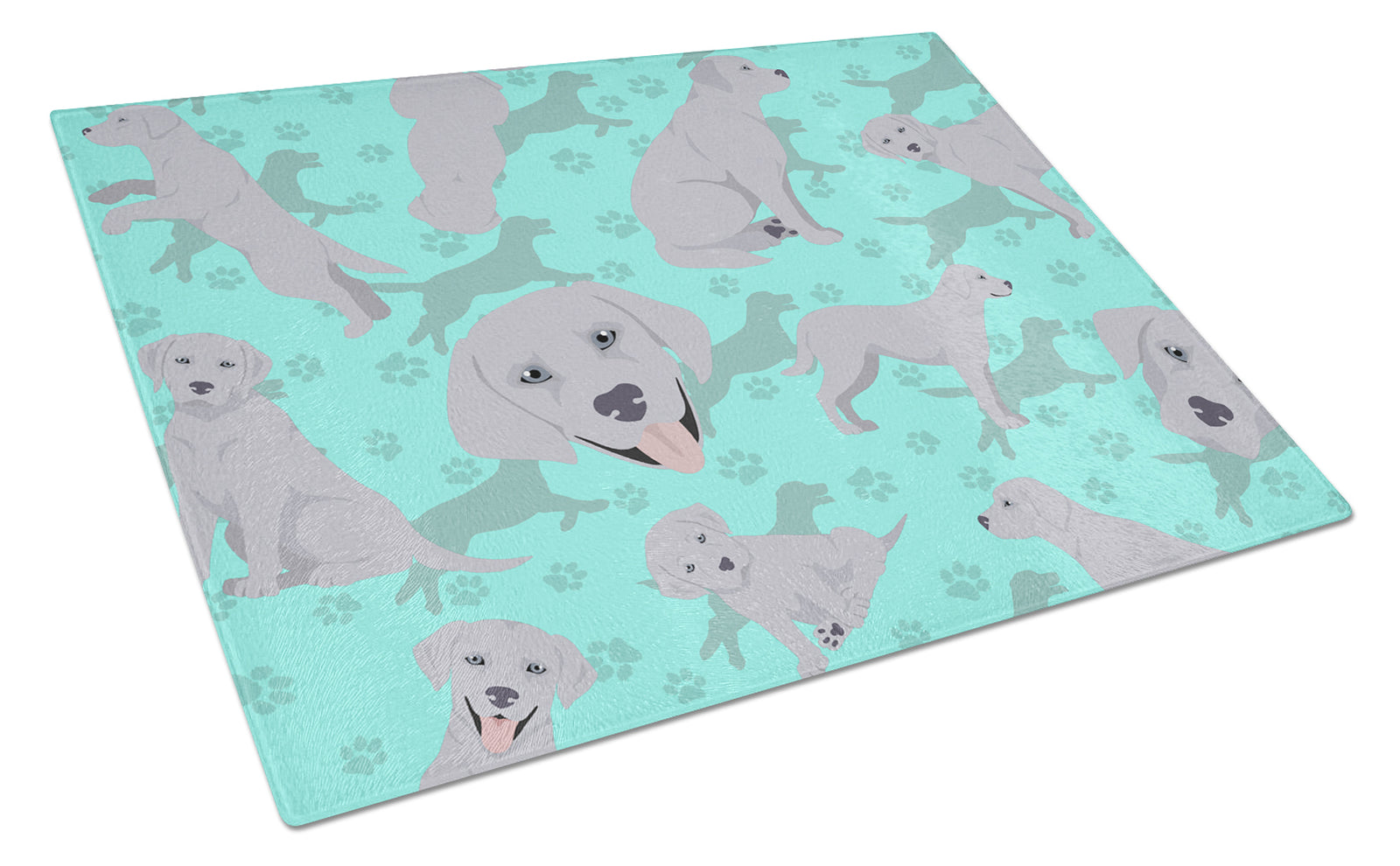 Buy this Silver Labrador Retriever Glass Cutting Board Large