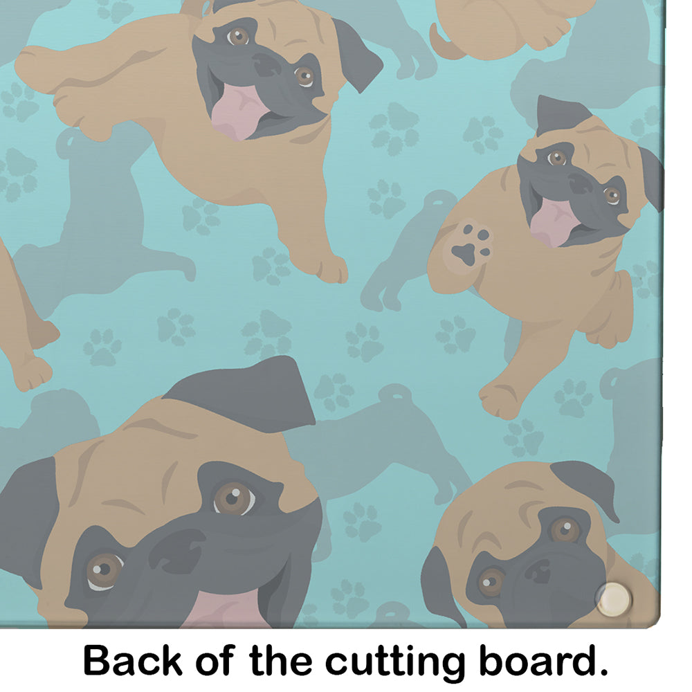Apricot Pug Glass Cutting Board Large - the-store.com