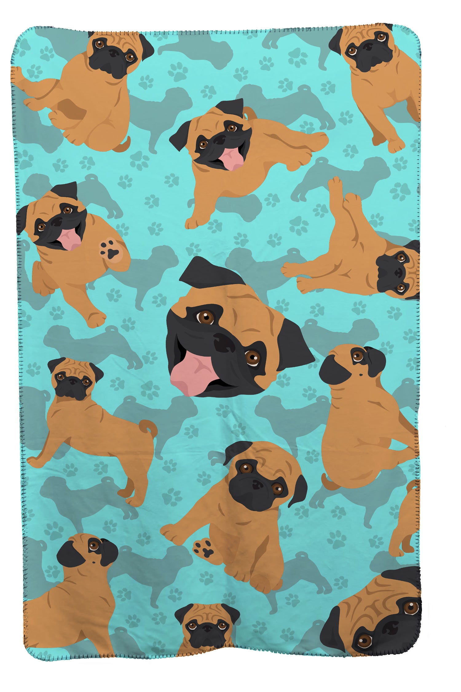 Buy this Apricot Pug Soft Travel Blanket with Bag
