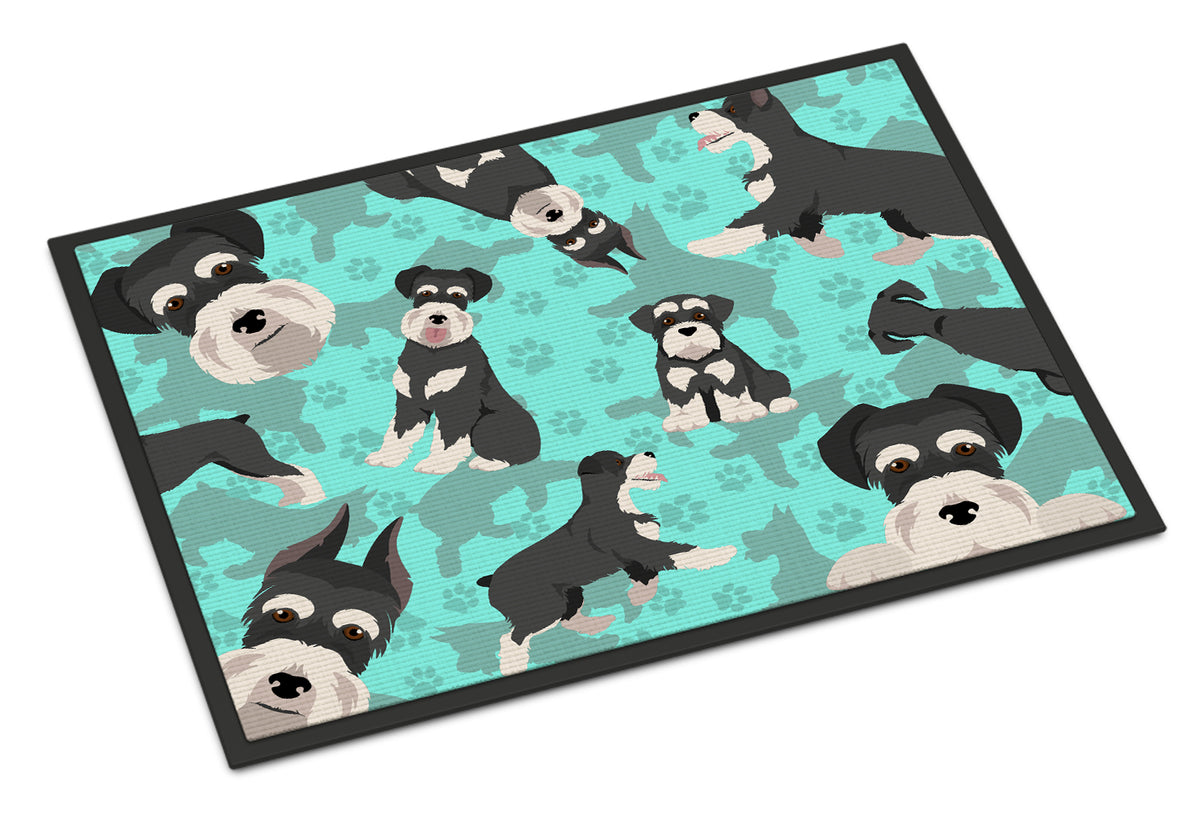 Buy this Black and Silver Schnauzer Indoor or Outdoor Mat 24x36