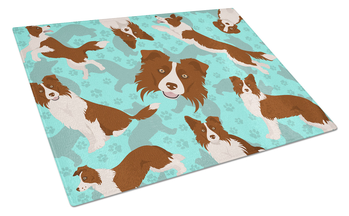 Buy this Red Border Collie Glass Cutting Board Large