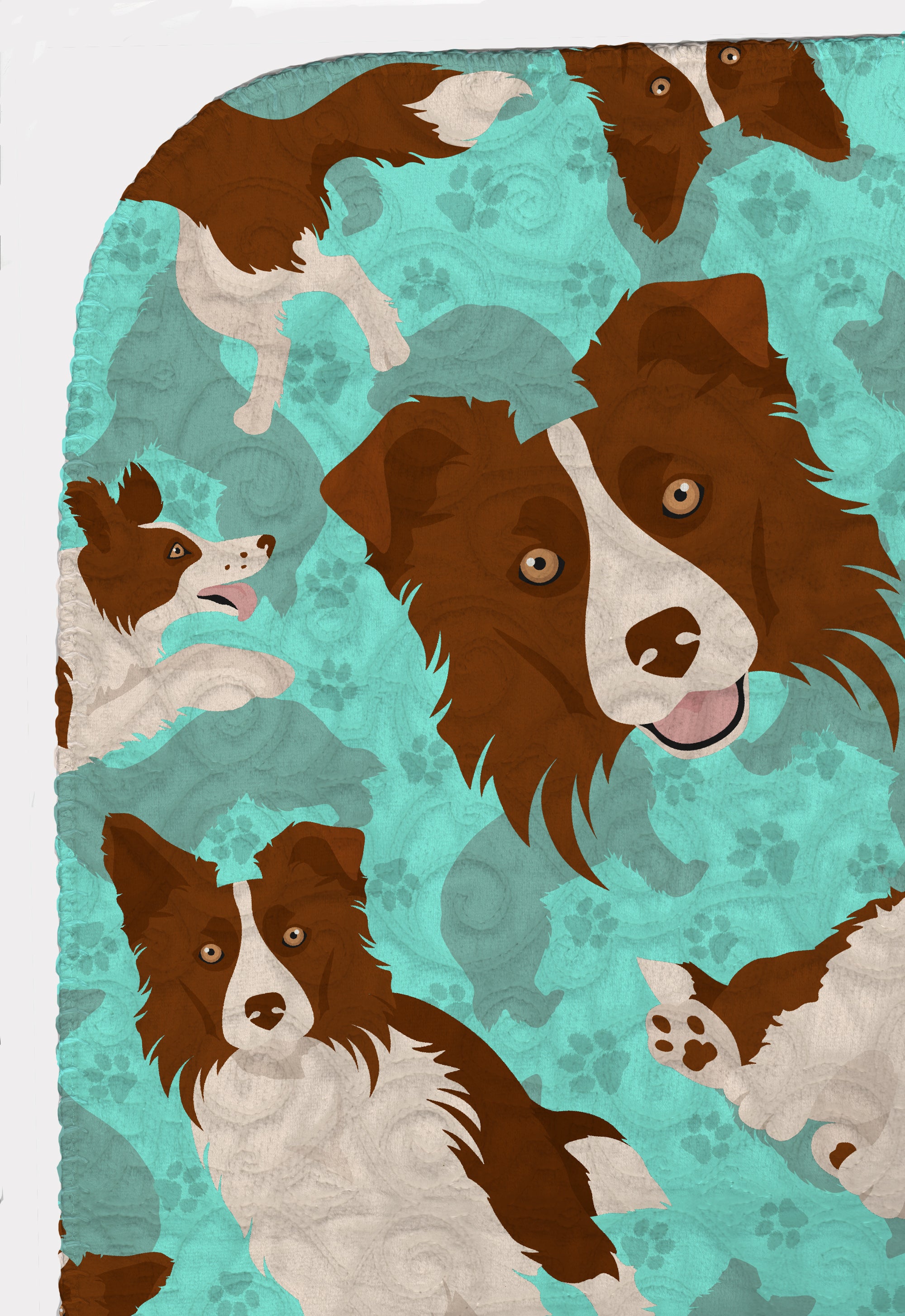 Red Border Collie Quilted Blanket 50x60 - the-store.com