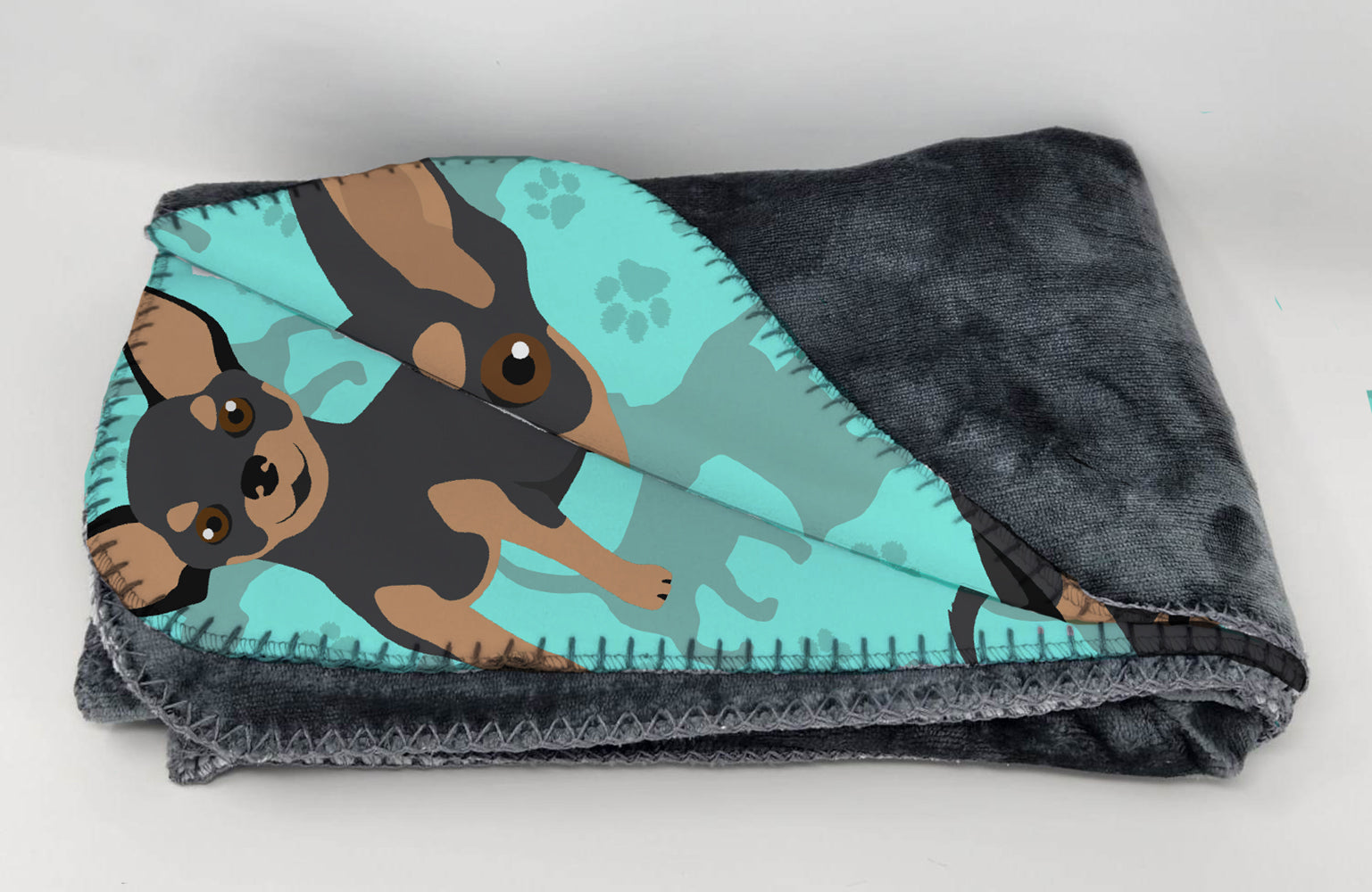 Buy this Black and Tan Chihuahua Soft Travel Blanket with Bag