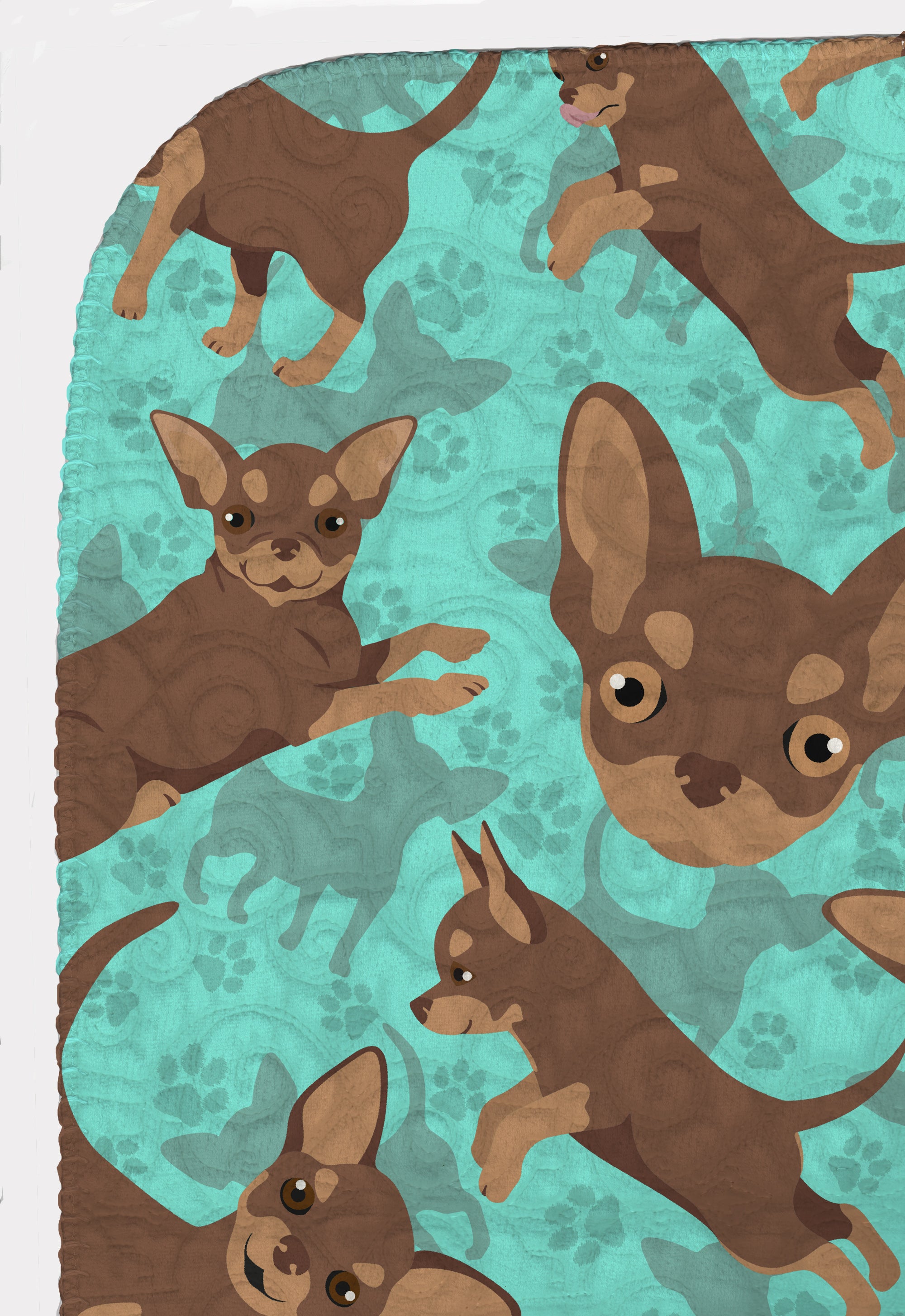 Chocolate Chihuahua Quilted Blanket 50x60 - the-store.com