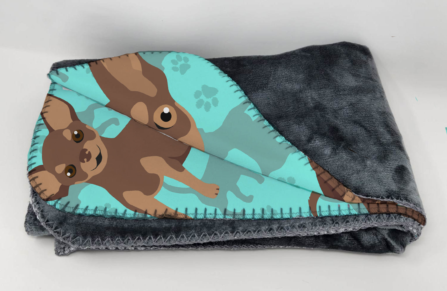 Chocolate Chihuahua Soft Travel Blanket with Bag - the-store.com