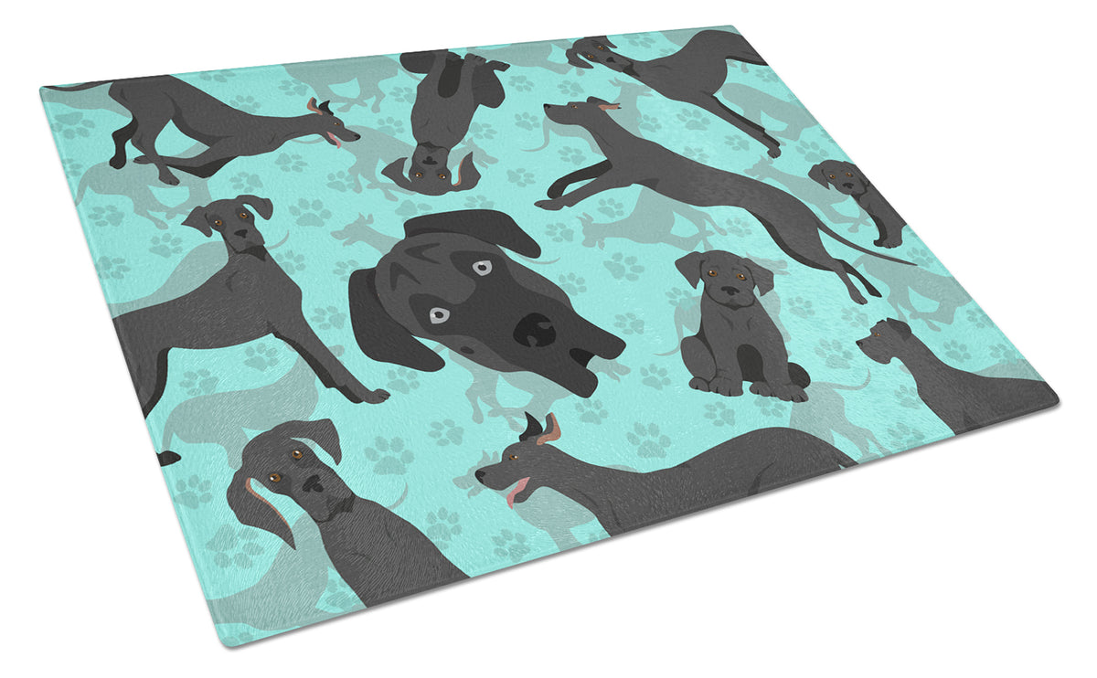 Buy this Black Great Dane Glass Cutting Board Large