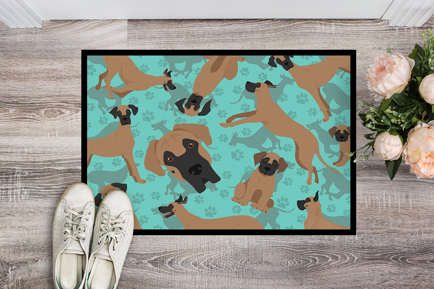 Fawn Great Dane Indoor or Outdoor Mat 24x36 - the-store.com