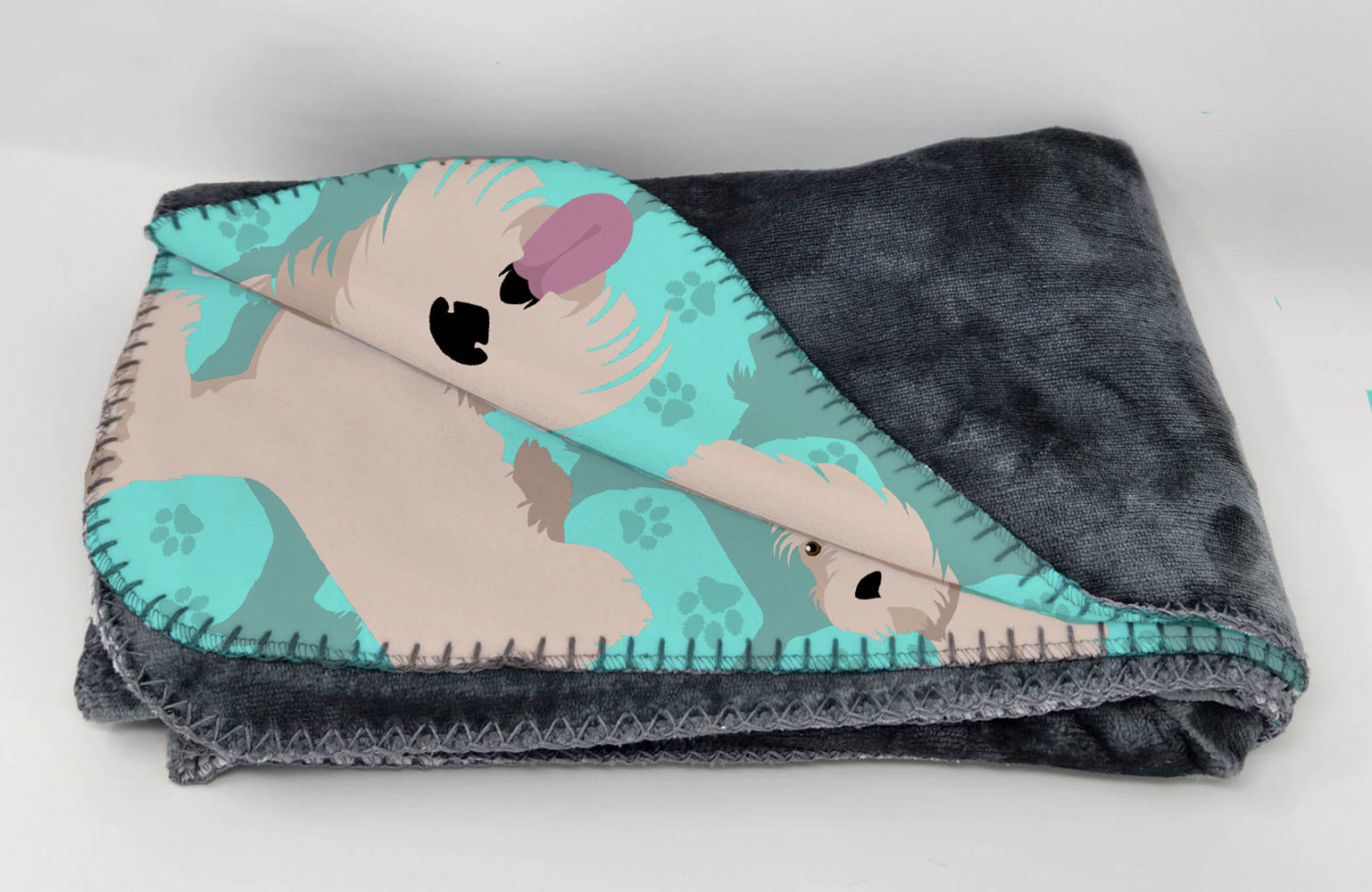 Wheaten Scottish Terrier Soft Travel Blanket with Bag - the-store.com
