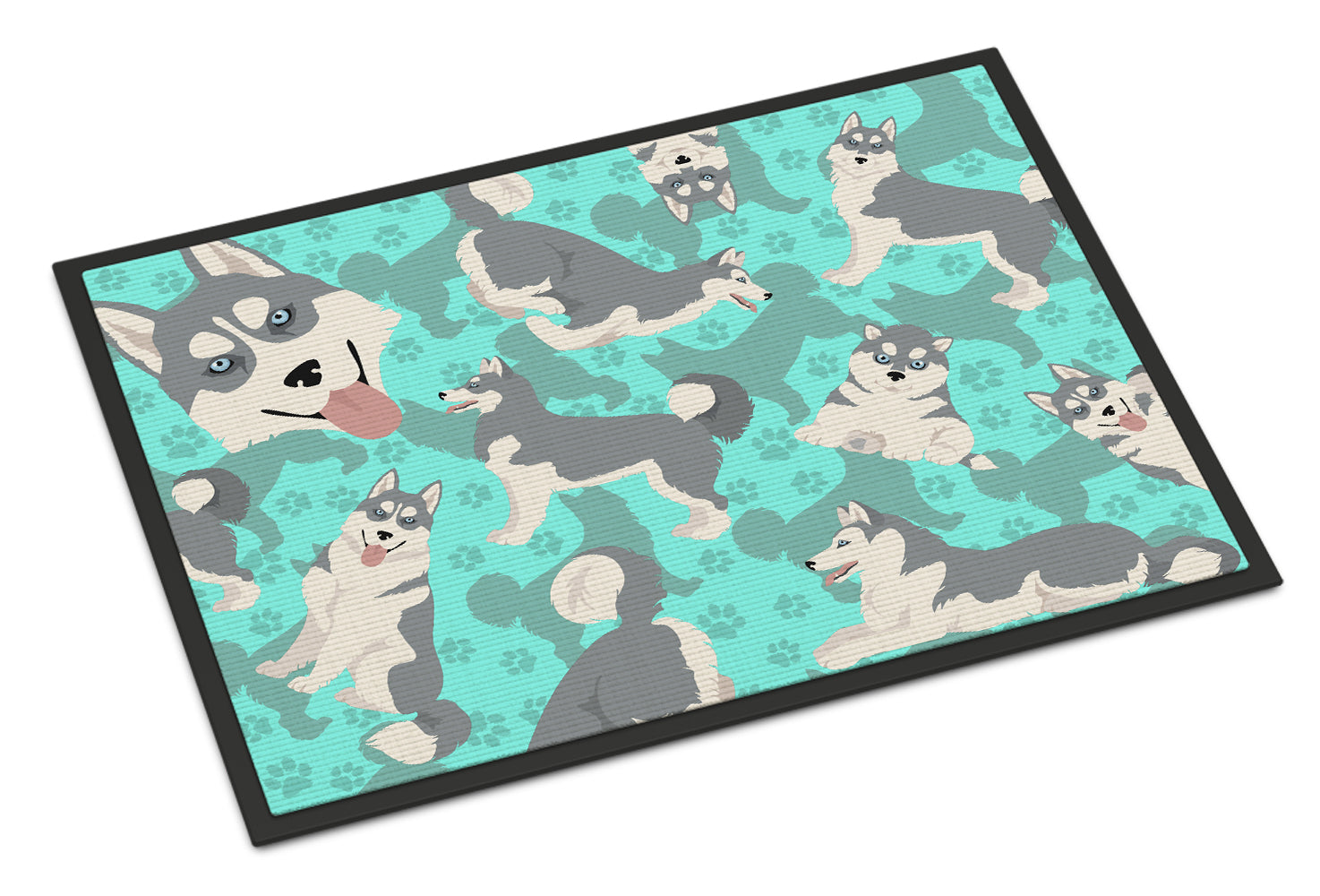 Caroline's Treasures Grey Siberian Husky Doormat - 24x36 Decorative Floor Mat – Indoor/Outdoor Rug with Artistic Flair