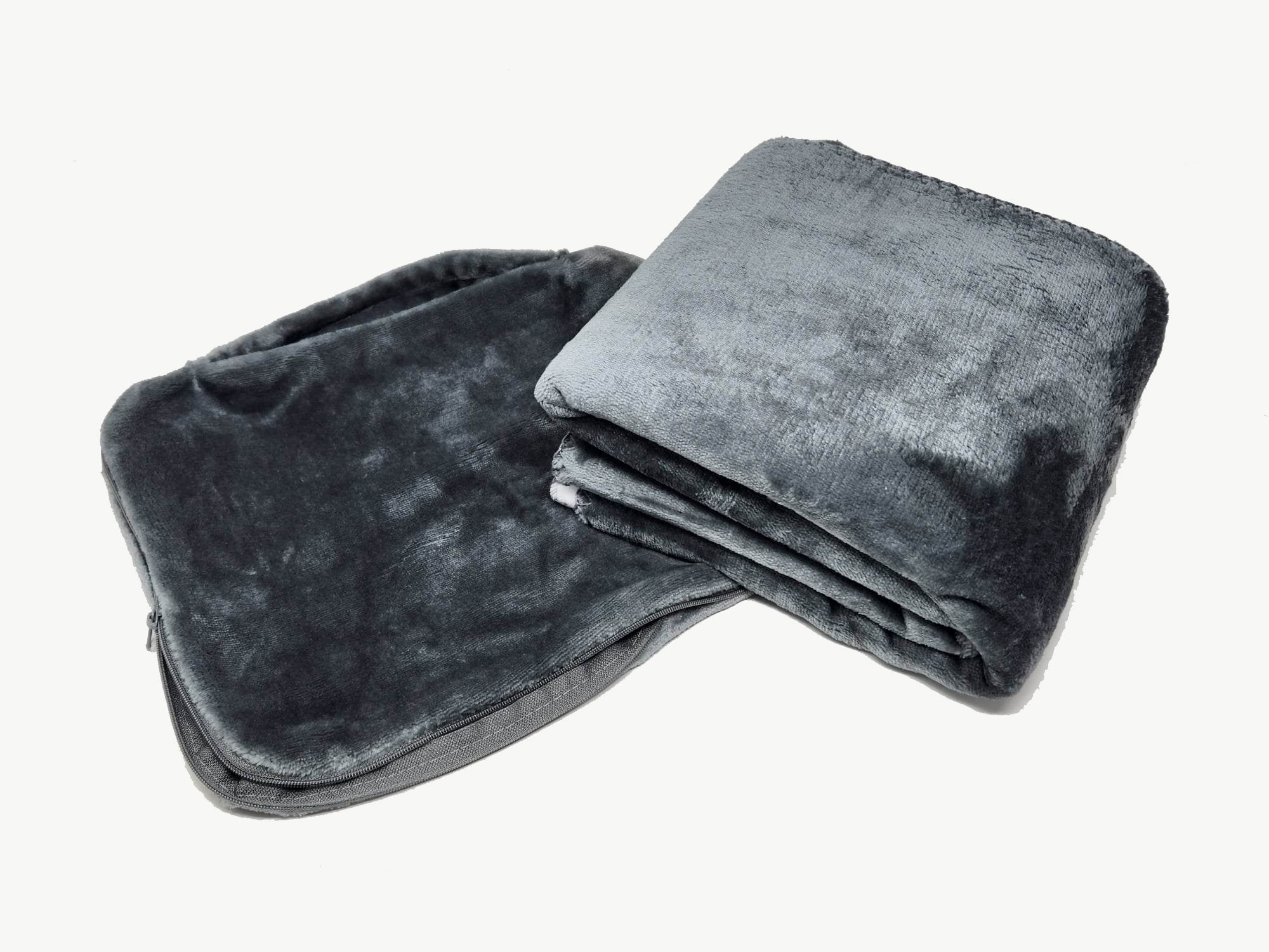 Grey Siberian Husky Soft Travel Blanket with Bag - the-store.com