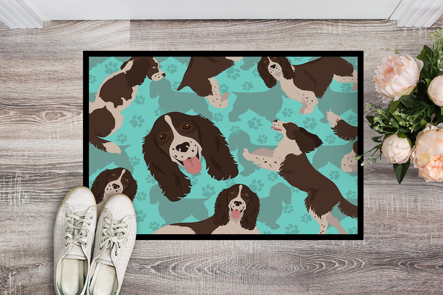 Liver English Springer Spaniel Indoor or Outdoor Mat 24x36 - the-store.com