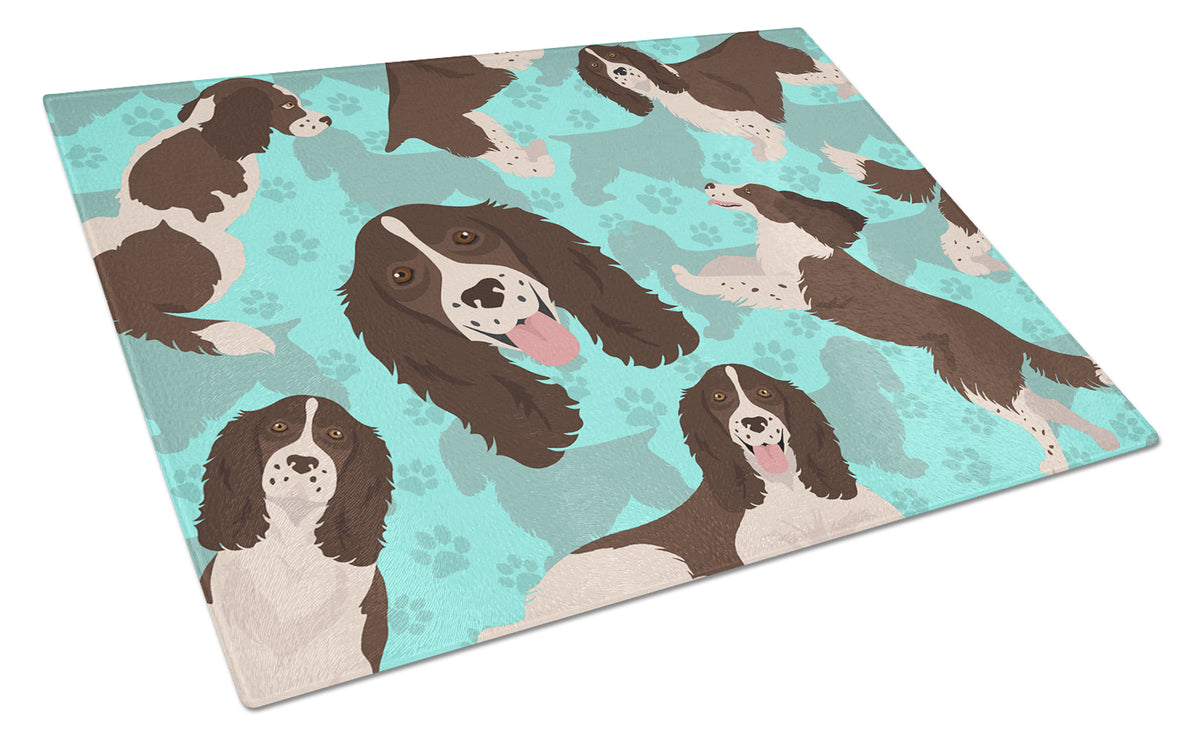 Buy this Liver English Springer Spaniel Glass Cutting Board Large