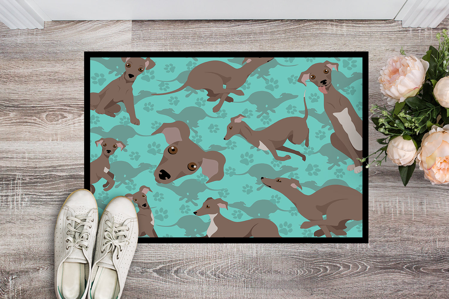 Fawn Italian Greyhound Indoor or Outdoor Mat 24x36 - the-store.com