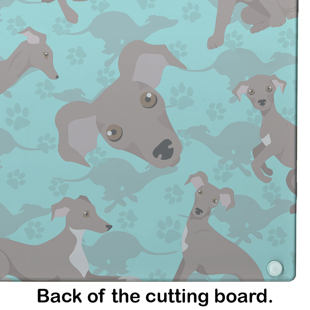 Fawn Italian Greyhound Glass Cutting Board Large - the-store.com