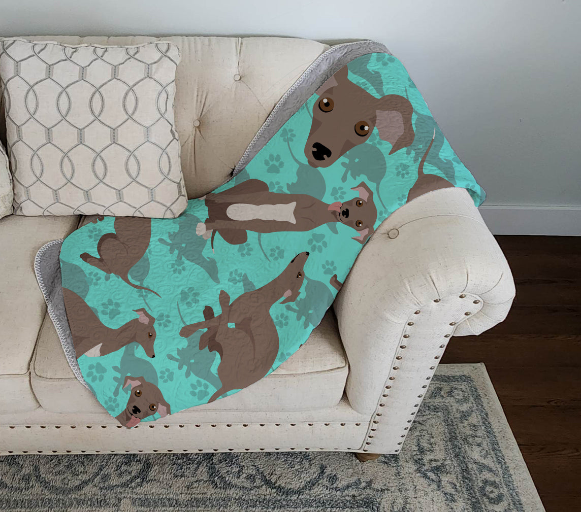 Fawn Italian Greyhound Quilted Blanket 50x60 - the-store.com