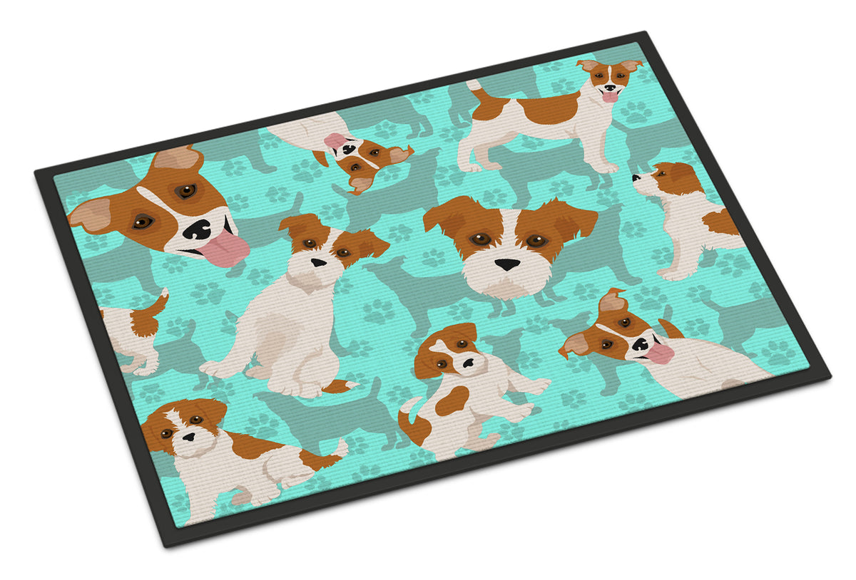 Buy this Red and White Jack Russell Terrier Indoor or Outdoor Mat 24x36