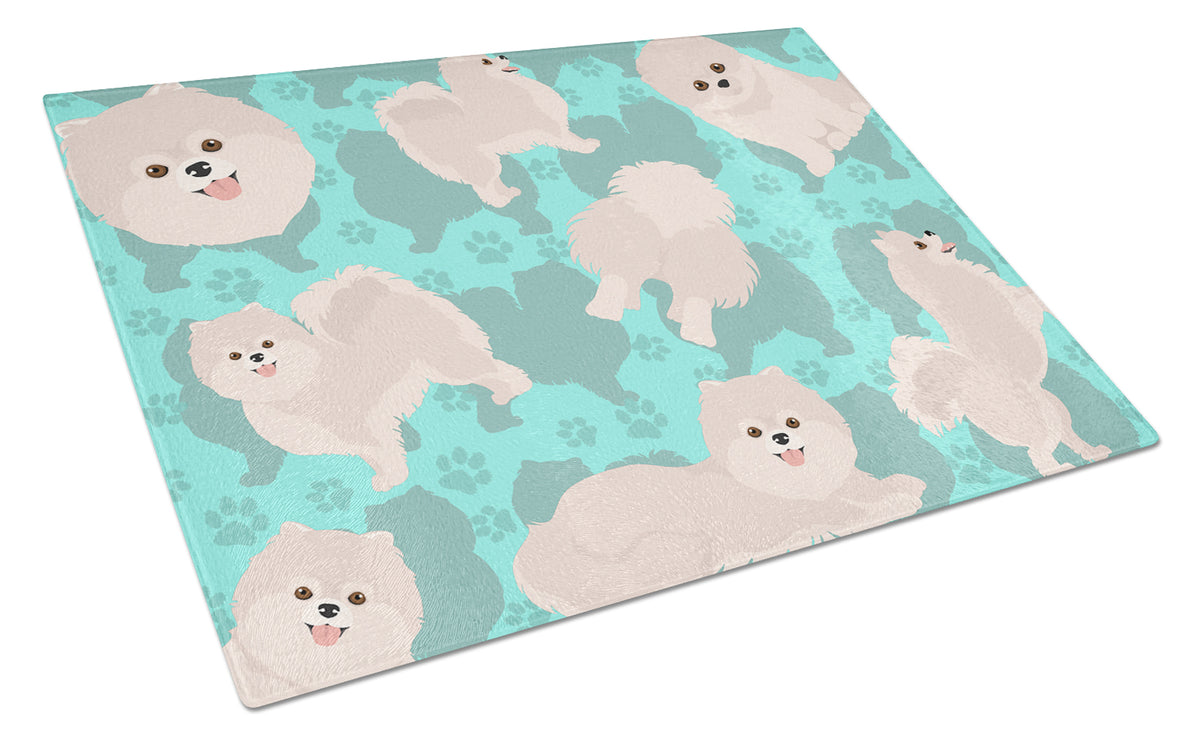 Buy this White Pomeranian Glass Cutting Board Large