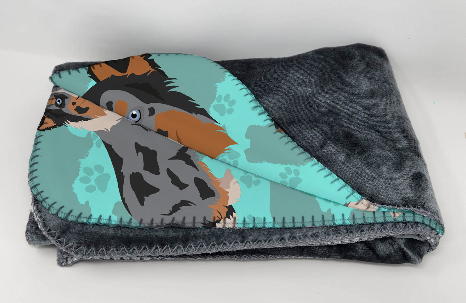 Buy this Blue Merle Sheltie Soft Travel Blanket with Bag