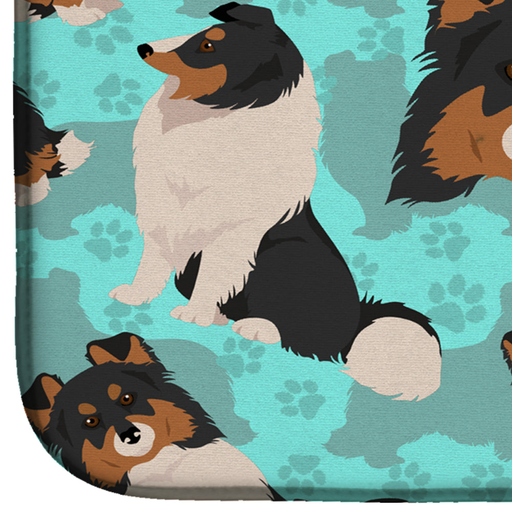 Tricolor Sheltie Dish Drying Mat  the-store.com.