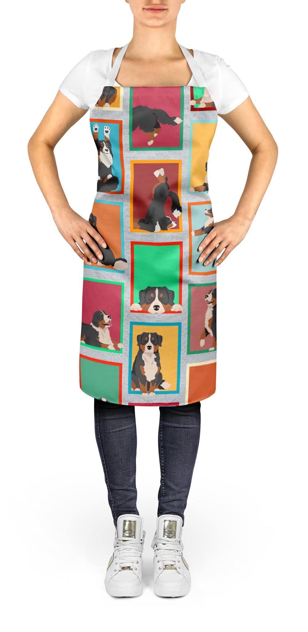 Lots of Bernese Mountain Dog Apron  the-store.com.