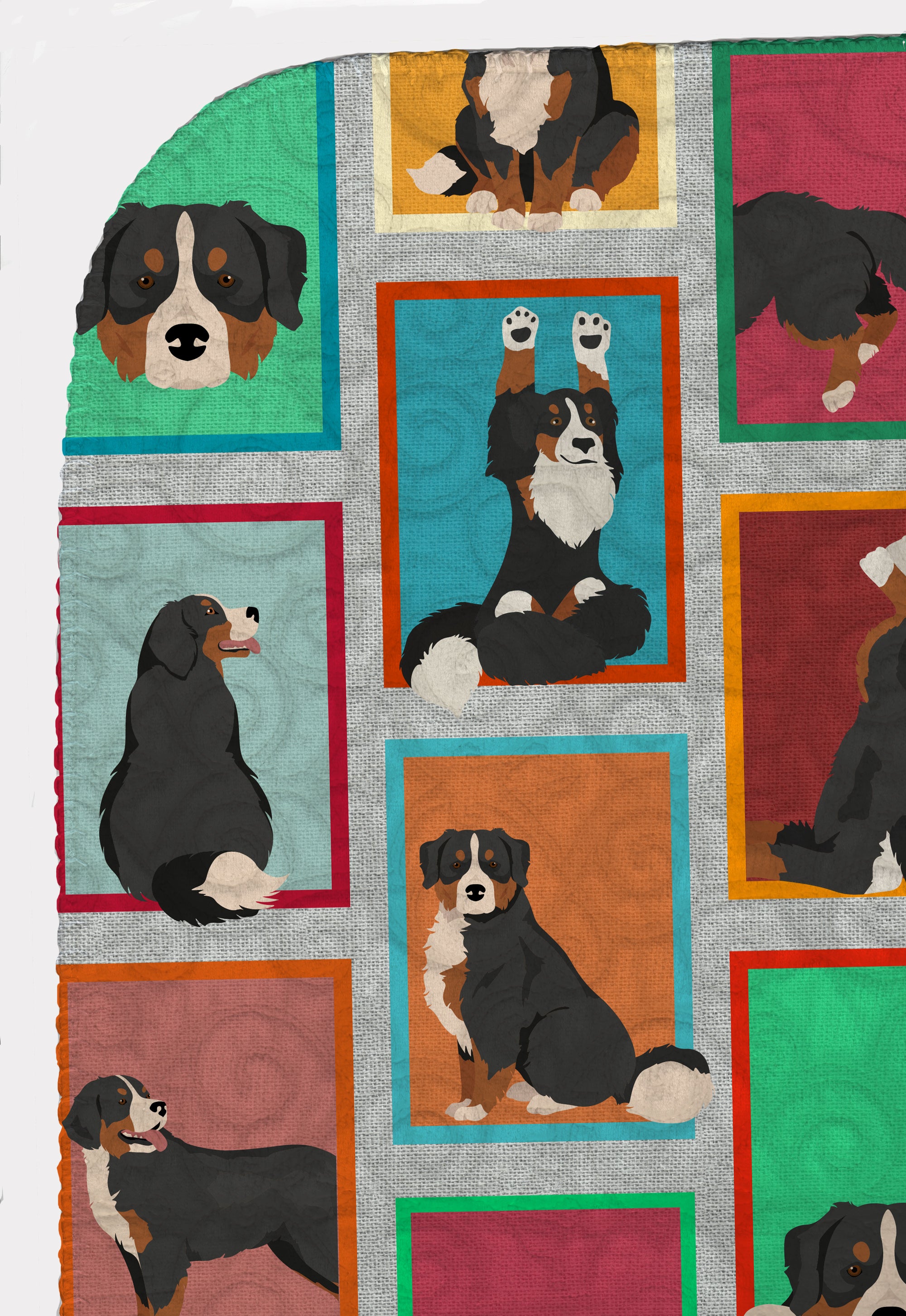 Lots of Bernese Mountain Dog Quilted Blanket 50x60 - the-store.com