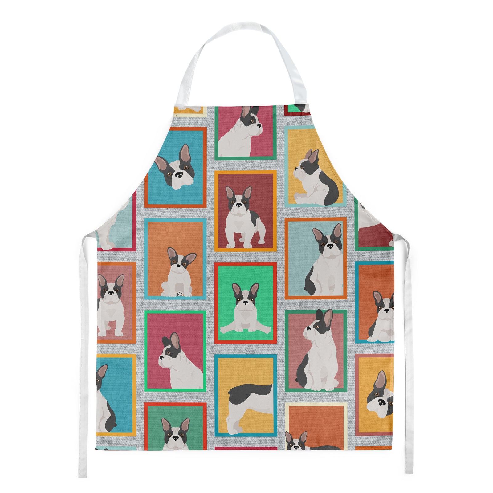 Lots of Black and White French Bulldog Apron  the-store.com.