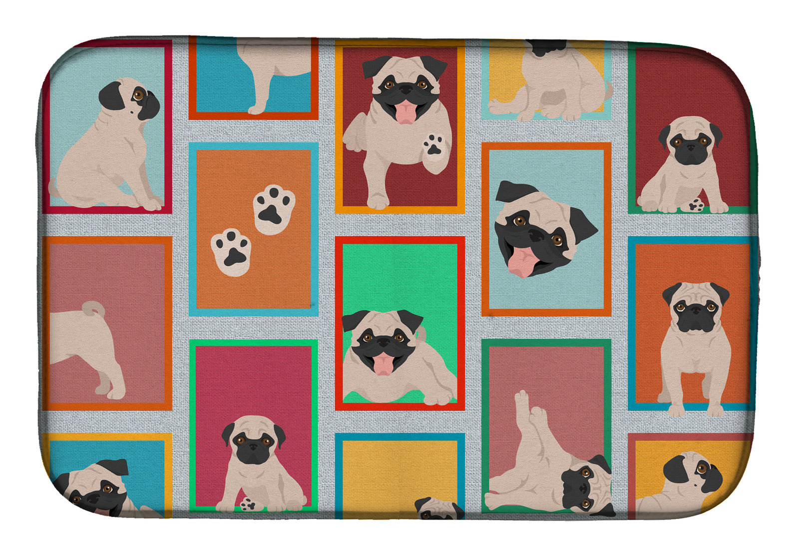 Lots of Fawn Pug Dish Drying Mat  the-store.com.