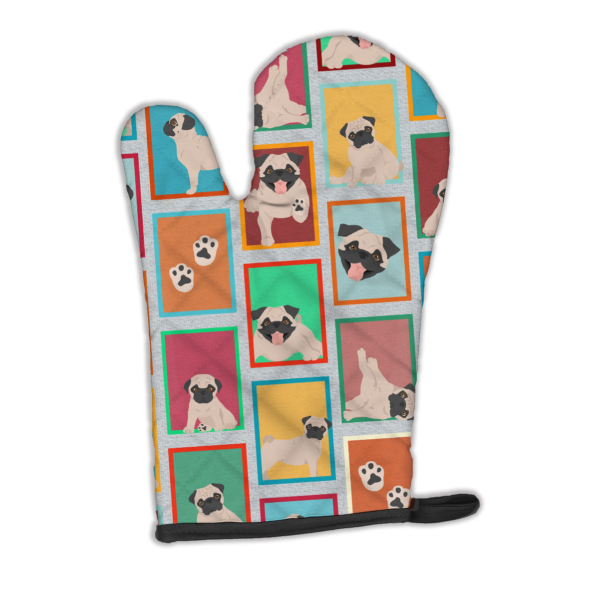 Lots of Fawn Pug Oven Mitt