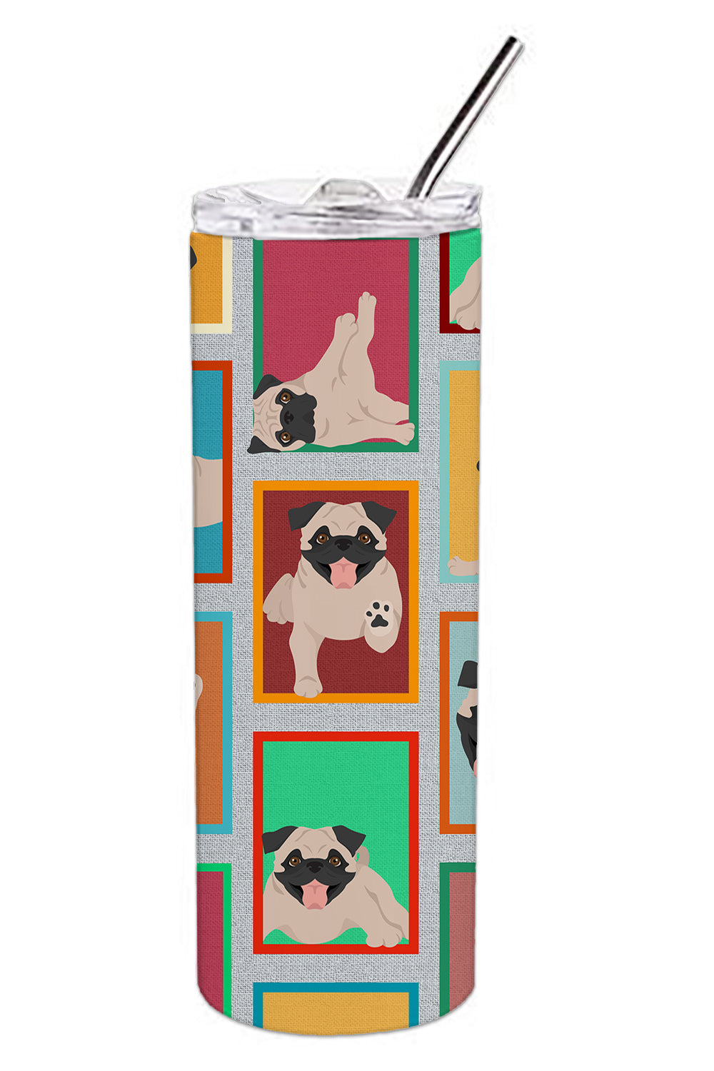 Buy this Lots of Fawn Pug Stainless Steel 20 oz Skinny Tumbler