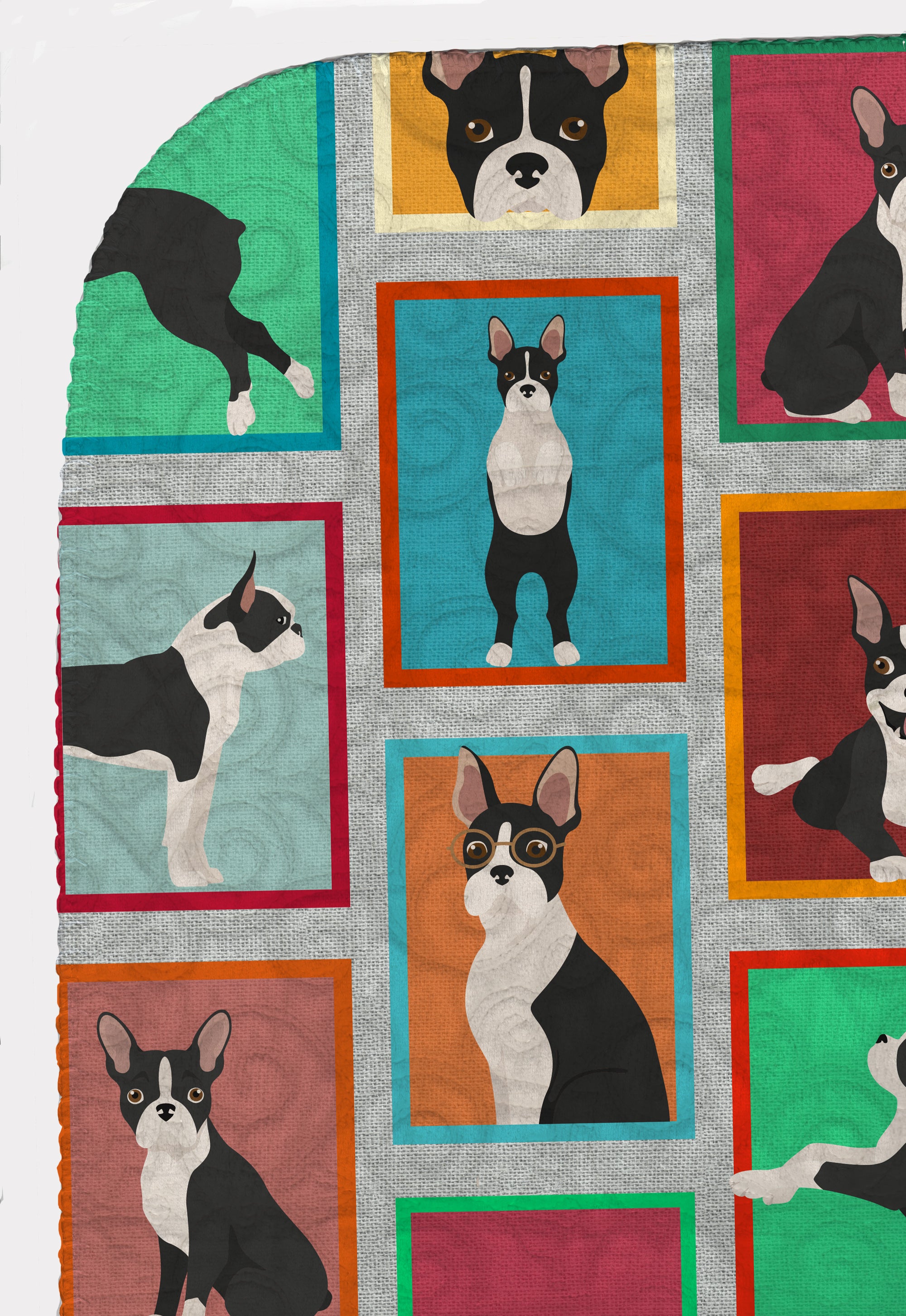 Lots of Boston Terrier Quilted Blanket 50x60 - the-store.com