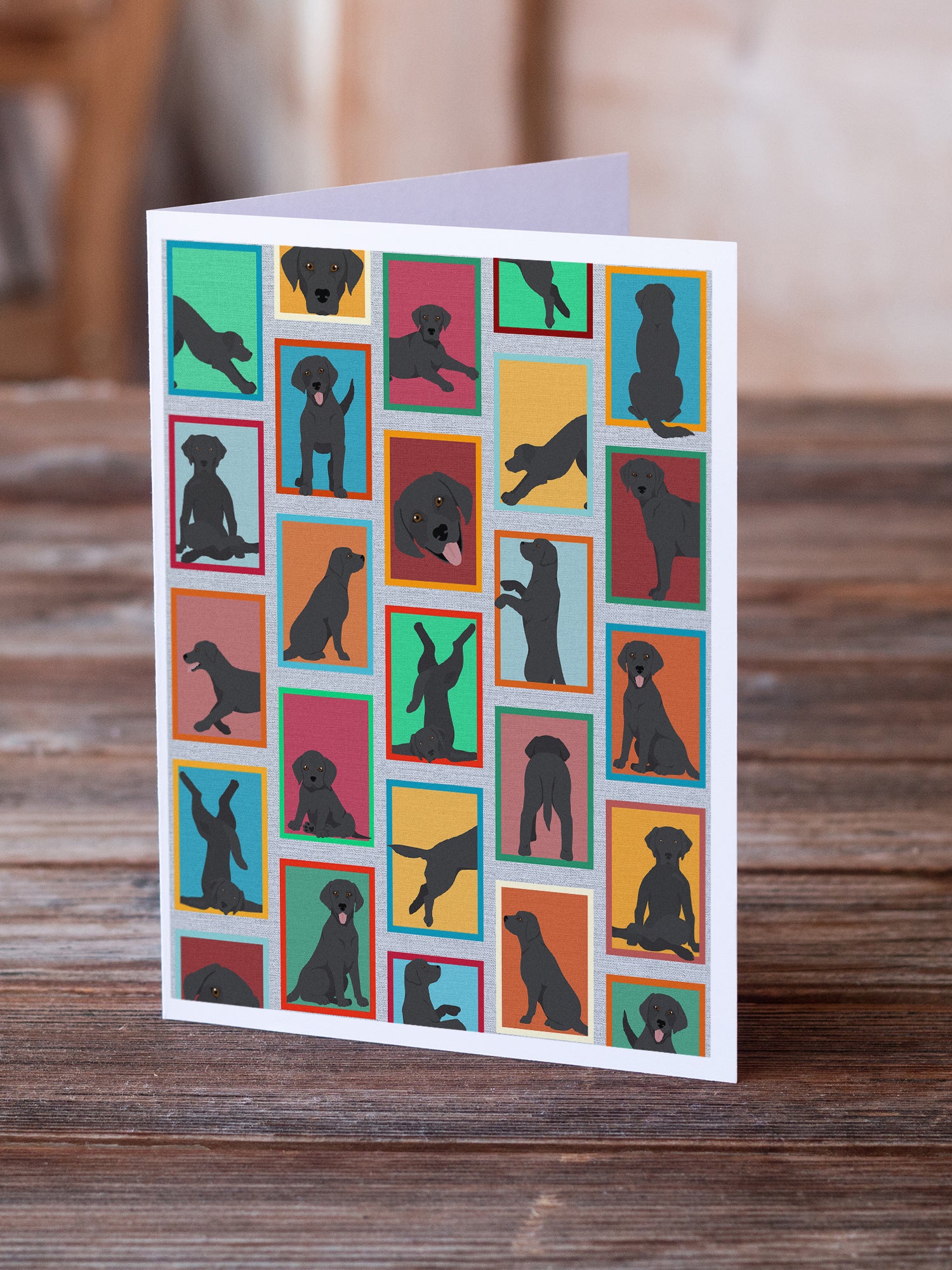 Lots of Black Labrador Retriever Greeting Cards and Envelopes Pack of 8 - the-store.com