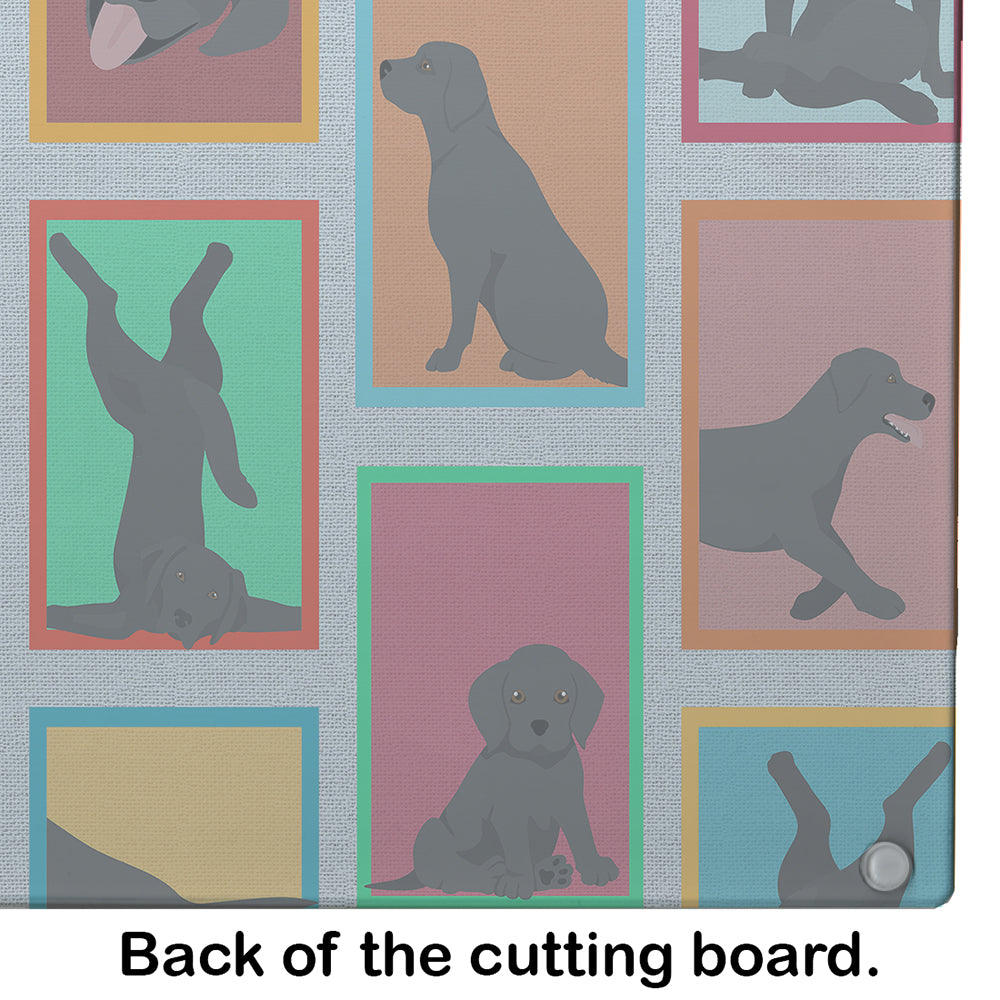 Lots of Black Labrador Retriever Glass Cutting Board Large - the-store.com