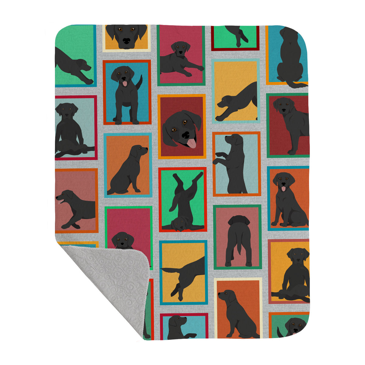 Buy this Lots of Black Labrador Retriever Quilted Blanket 50x60
