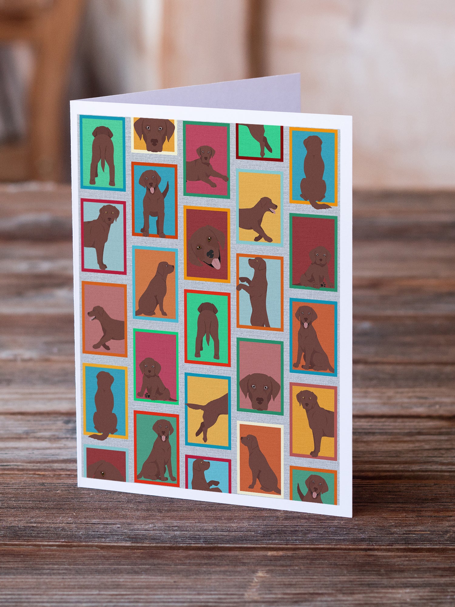 Buy this Lots of Chocolate Labrador Retriever Greeting Cards and Envelopes Pack of 8
