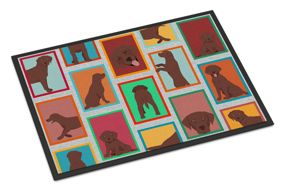 Caroline's Treasures Lots of Chocolate Labrador Retriever Doormat - 18x27 Decorative Floor Mat – Indoor/Outdoor Rug with Artistic Flair